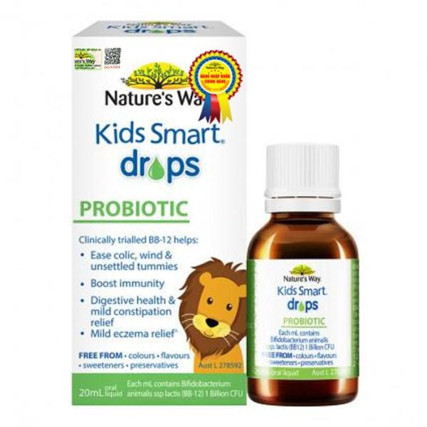 Nature's Way Kids Smart Drops Probiotic 20ml- Bổ Sung Men Vi Sinh Cho Trẻ 20ml