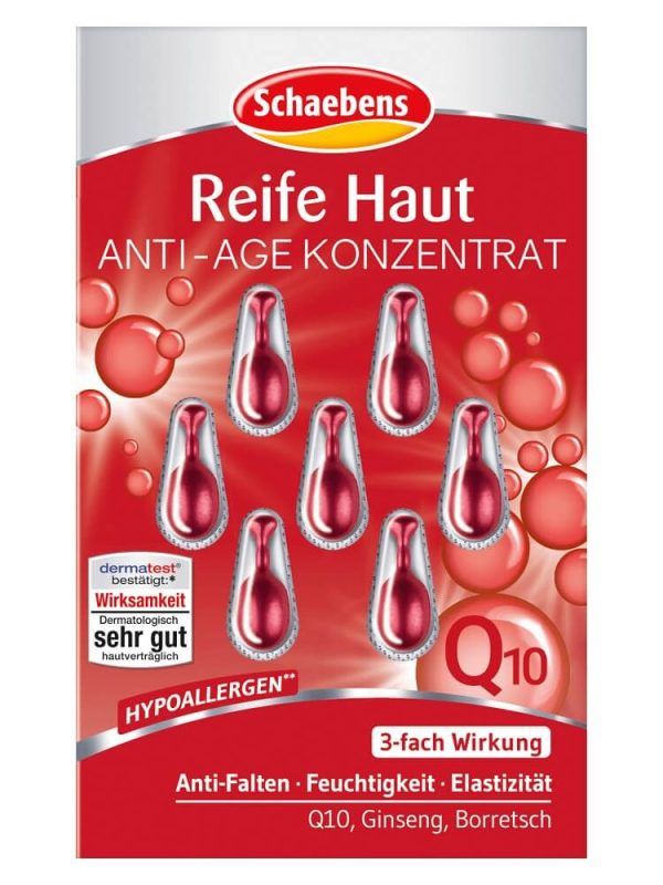 Dầu cá dưỡng da mặt Schaebens - Reife Haut Anti-Age Konzentrat (7 viên)