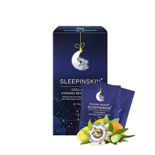 Collagen Tác Động Kép Đẹp Da và Ngủ Ngon Sleepinskin Hộp 30 Gói x 8.5g (Nhập Khẩu Chính Ngạch)