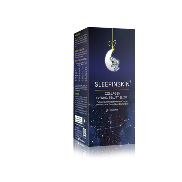 Collagen Tác Động Kép Đẹp Da và Ngủ Ngon Sleepinskin Hộp 30 Gói x 8.5g (Nhập Khẩu Chính Ngạch)