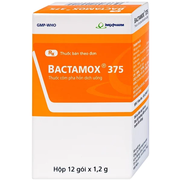 Bactamox 375 (Hộp 12 gói x 1,2g)