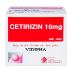 Cetirizin 10mg VIDIPHA - Điều trị chứng viêm mũi