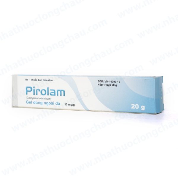 Gel bôi Pirolam 10mg/g - Trị nhiễm khuẩn, nấm da