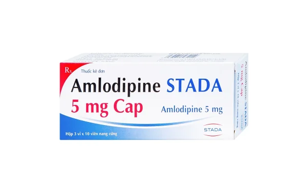 Thuốc Amlodipine Stada 5mg CAP điều trị tăng huyết áp (3 vỉ x 10 viên)