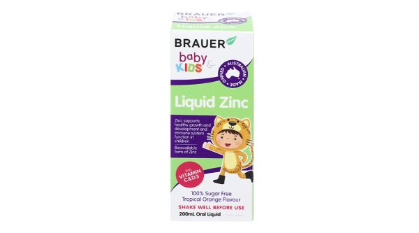 Brauer Baby Kids Liquid Zinc - Siro bổ sung kẽm, vitamin C, D3 cho bé từ 1 tuổi