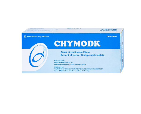 CHYMODK 8,4mg - Điều trị các trường hợp phù nề sau chấn thương hoặc sau phẫu thuật