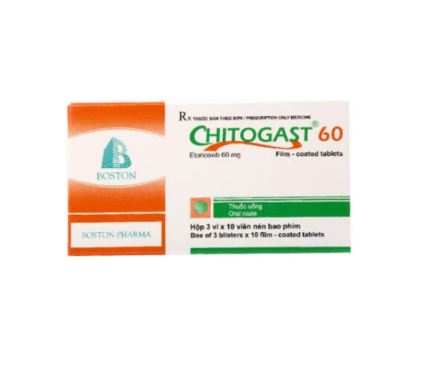Chitogast 60 - Điều trị các triệu chứng các bệnh viêm xương khớp cấp và mạn tính