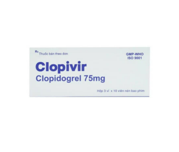 Clopivir 75mg - Làm giảm hay dự phòng các biến cố huyết khối do xơ vữa động mạch