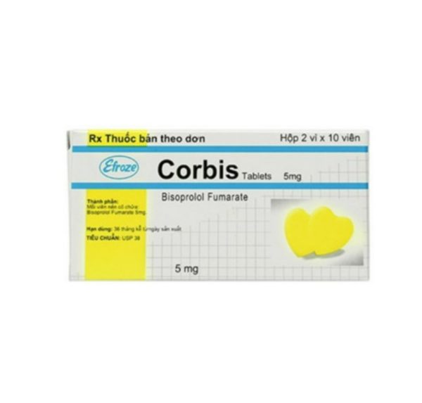 Corbis Tablet 5mg - Điều trị tăng huyết áp, đau thắt ngực