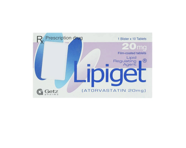 Lipiget 20mg - Điều trị tăng cholesterol máu