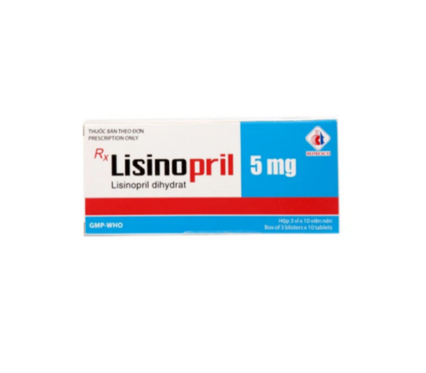 Lisinopril 5mg - Điều trị tăng huyết áp