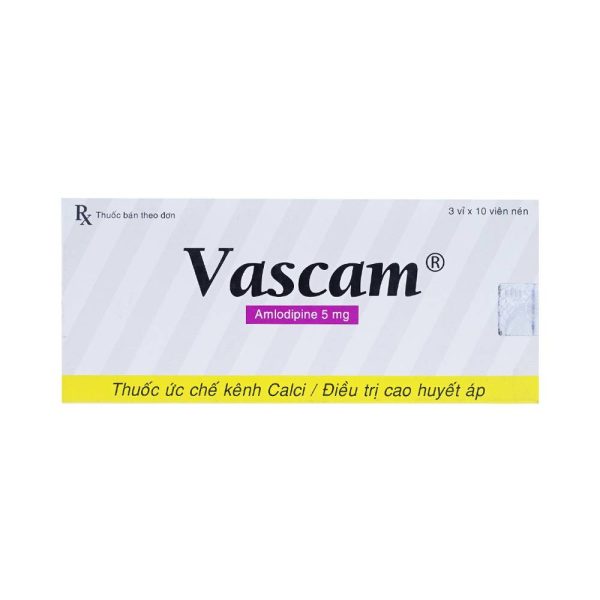 Thuốc Vascam 5mg United - Điều trị tăng huyết áp, đau thắt ngực