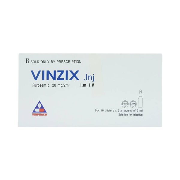 Thuốc tiêm Vinzix 20mg/2ml Vinphaco - Điều trị phù nề