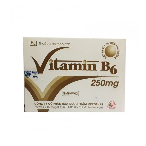 Vitamin B6 Mekophar 250mg - Trị thiếu máu, ngừa co giật
