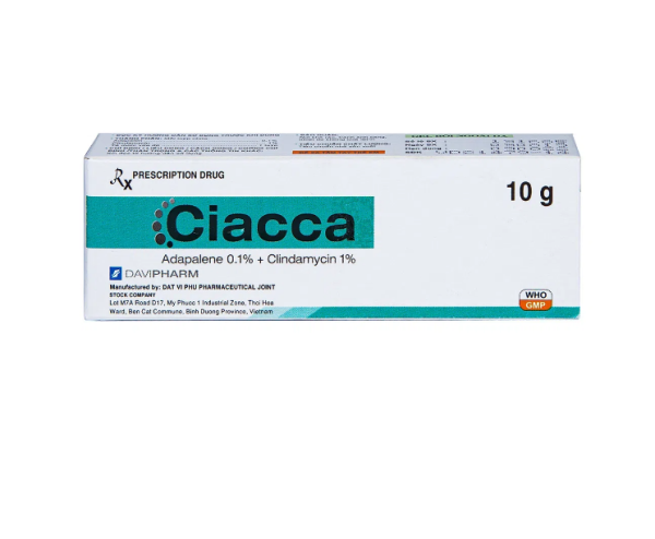 Ciacca 10g - Điều trị tình trạng da bị mụn trứng cá ở mức độ nhẹ và vừa